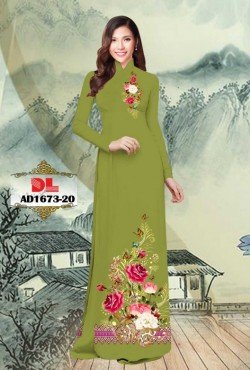 Vải áo dài hoa hồng 1673 AD 1673