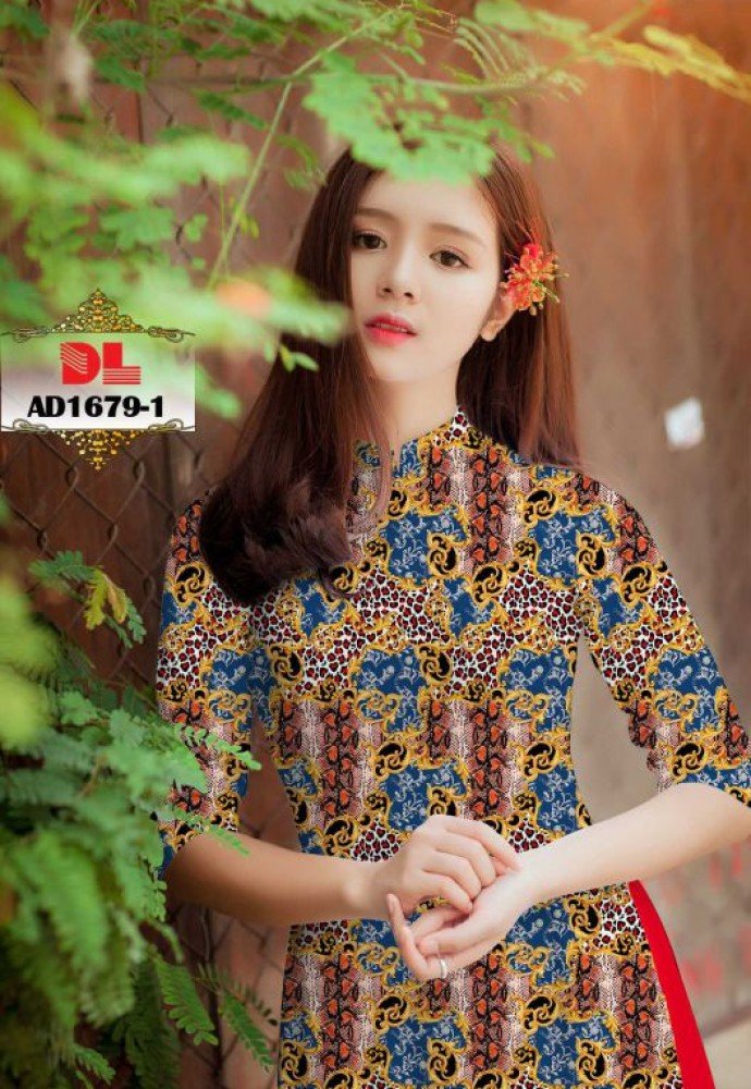 Vải áo dài hoạ tiết 1679