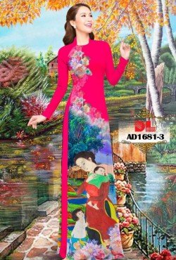 Vải áo dài phong cảnh 1681 AD 1681
