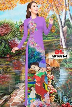 Vải áo dài phong cảnh 1681 AD 1681