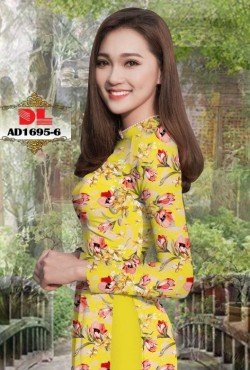 Vải áo dài hoa nguyên áo 1695 AD 1695