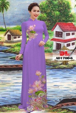 Vải áo dài hoa sen 1700 AD 1700