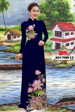 Vải áo dài hoa sen 1700 AD 1700