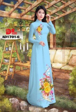 Vải áo dài hoa hồng 1701 AD 1701