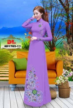 Vải áo dài hoa văn 1705 AD 1705