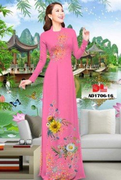 Vải áo dài hoa cúc 1706 AD 1706