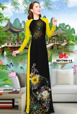 Vải áo dài hoa cúc 1706 AD 1706