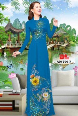 Vải áo dài hoa cúc 1706 AD 1706