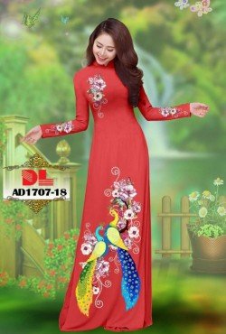 Vải áo dài con công 1707 AD 1707