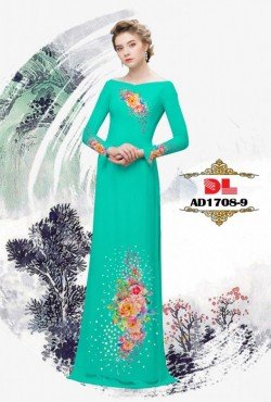 Vải áo dài hoa hồng 1708 AD 1708