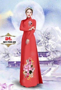 Vải áo dài hoa hồng 1709 AD 1709