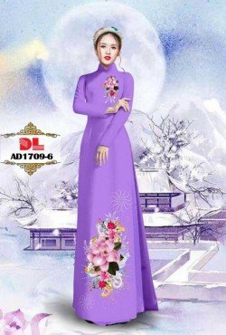 Vải áo dài hoa hồng 1709 AD 1709