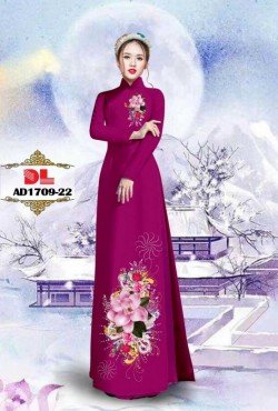 Vải áo dài hoa hồng 1709 AD 1709