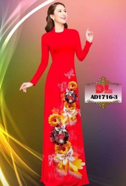 Vải áo dài hoa cúc 1716 AD 1716