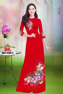 Vải áo dài hoa lan 1720 AD 1720