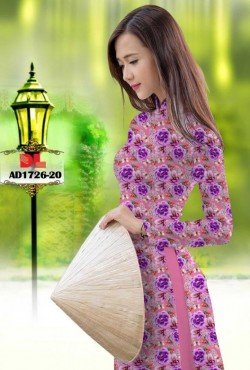 Vải áo dài hoa nguyên áo 1726 AD 1726