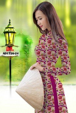Vải áo dài hoa nguyên áo 1726 AD 1726