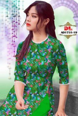 Vải áo dài hoa lá 1731 AD 1731