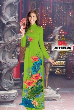 Vải áo dài hoa sen 1739 AD 1739