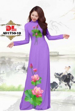Vải áo dài hoa sen 1750 AD 1750