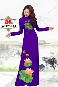 Vải áo dài hoa sen 1750 AD 1750