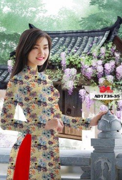 Vải áo dài hoa nguyên áo 1738 AD 1738