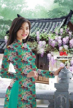 Vải áo dài hoa nguyên áo 1738 AD 1738