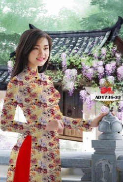 Vải áo dài hoa nguyên áo 1738 AD 1738