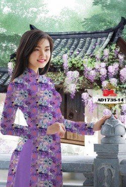 Vải áo dài hoa nguyên áo 1738 AD 1738