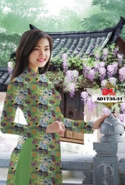 Vải áo dài hoa nguyên áo 1738 AD 1738