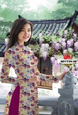 Vải áo dài hoa nguyên áo 1738 AD 1738