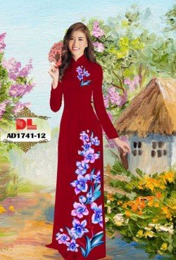 Vải áo dài hoa ly 1741 AD 1741