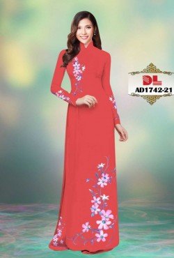 Vải áo dài hoa lan 1742 AD 1742