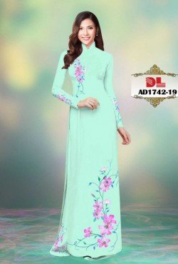 Vải áo dài hoa lan 1742 AD 1742