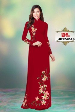 Vải áo dài hoa lan 1742 AD 1742