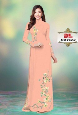 Vải áo dài hoa lan 1742 AD 1742