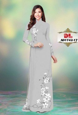 Vải áo dài hoa lan 1742 AD 1742
