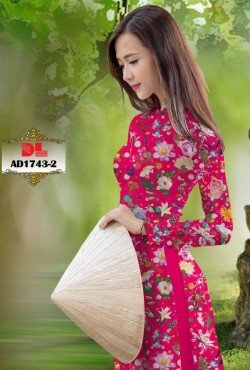 Vải áo dài hoa nguyên áo 1743 AD 1743