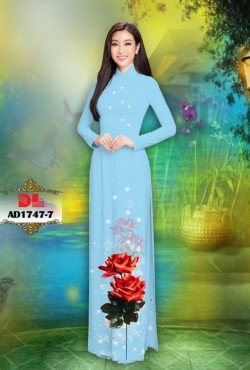 Vải áo dài hoa hồng 1747 AD 1747