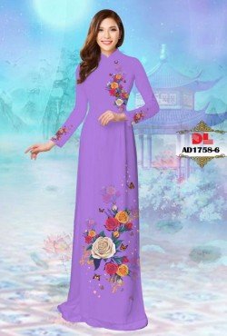 Vải áo dài hoa hồng 1758 AD 1758