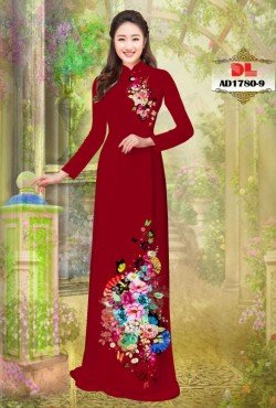 Vải áo dài hoa mẫu đơn 1780 AD 1780