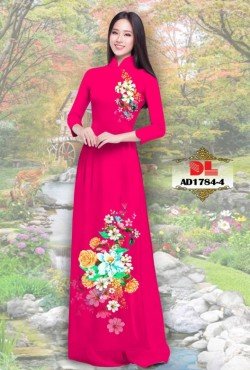Vải áo dài hoa hồng 1784 AD 1784