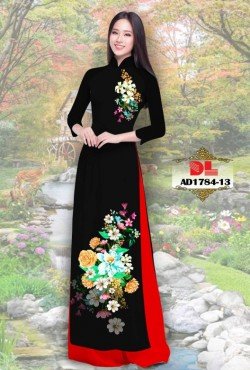 Vải áo dài hoa hồng 1784 AD 1784