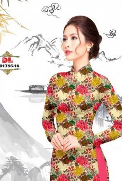 Vải áo dài hoa nguyên áo 1785 AD 1785