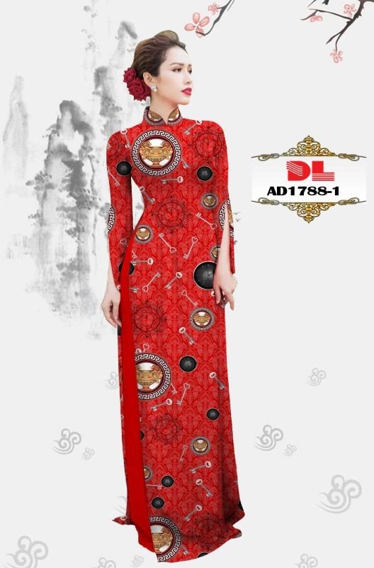 Vải áo dài lập thể hoa văn 1788