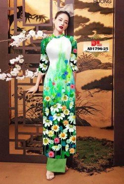 Vải áo dài hoa cúc 1796 AD 1796