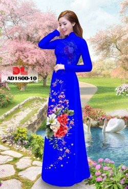 Vải áo dài hoa 1800 AD 1800