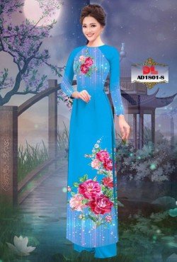 Vải áo dài hoa hồng 1801 AD 1801