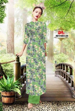 Vải áo dài hoa lá 1804 AD 1804