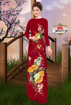 Vải áo dài hoa hồng 1811 AD 1811